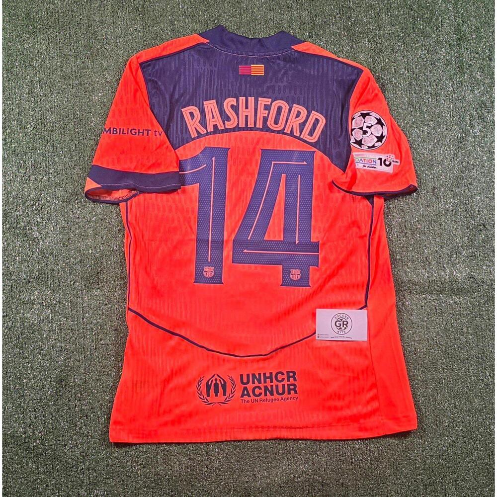 FC Barcelona 25/26 Third Kit – Rashford #14 (Player Version) MULTIPLE SIZES
